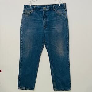 Carhartt Jeans Mens 42x30 Blue Relaxed Baggy Straight Leg 100% Cotton Denim